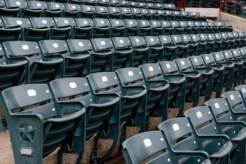 Empty Stadium Seats. Foto stock