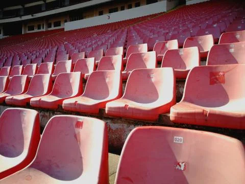 Empty stadium stands Stock Photos