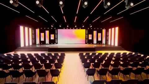 Empty stage Design for mockup and Corporate identity, Stock Footage 253516408