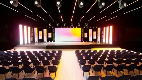 Empty stage Design for mockup and Corporate identity, Stock Footage 253516493