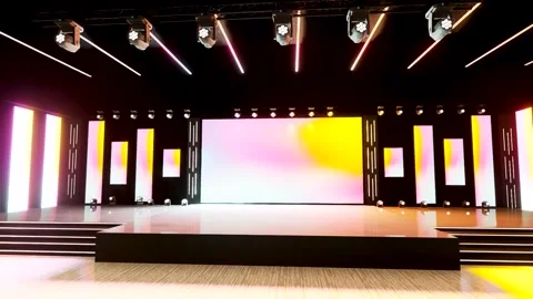 Empty stage Design for mockup and Corporate identity Stock Footage 253517241