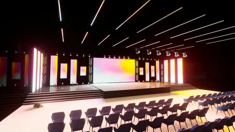 Empty stage Design for mockup and Corporate identity Stock Footage 253517360