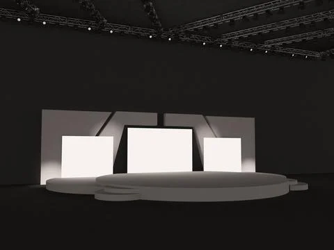 Empty stage Design for mockup and Corporate identity,Display, perspective Stock Illustration
