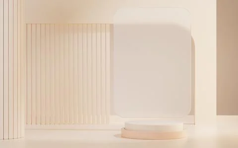 Empty stage with geometry background, 3d rendering. Stock Illustration