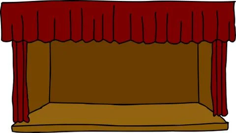 Empty stage Stock Illustration