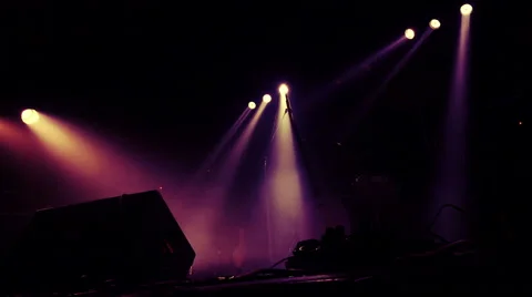 Empty stage lights of a rock concert Stock Footage 47694826