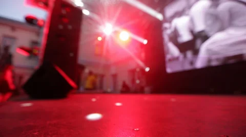 Empty stage. Party preparation Stock Footage 38675829