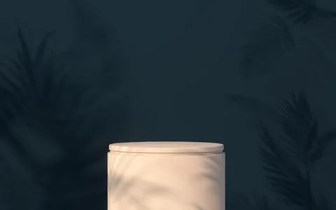 Empty stage in the room, 3d rendering. Stock Illustration