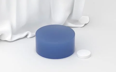 Empty stage with soft curtain background, 3d rendering. Stock Illustration