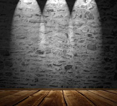 Empty stage with spotlights 库存照片