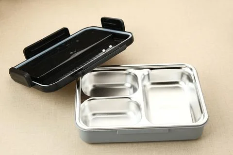 Empty Stainless Lunch box  Stock Photos