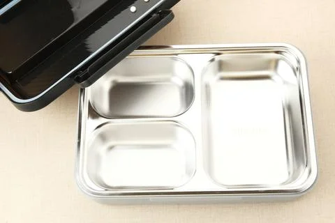 Empty Stainless Lunch box  Stock Photos