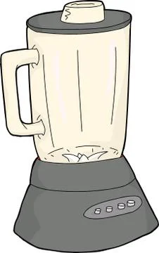 Empty Stainless Steel Blender Stock Illustration