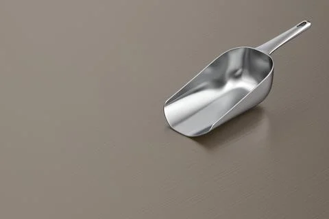 Empty stainless steel scoop Stock Illustration