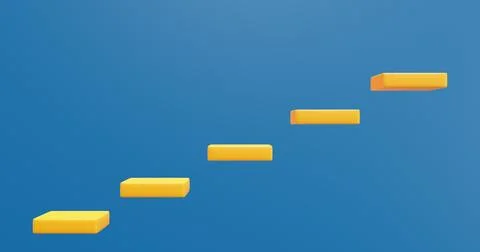 Empty staircase step. Idea achievement direction. Illustrazione stock