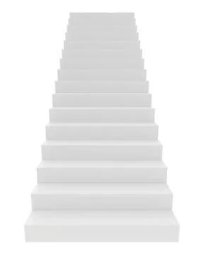 Empty stairs. Isolated on white background. Way upward Stock-Illustration