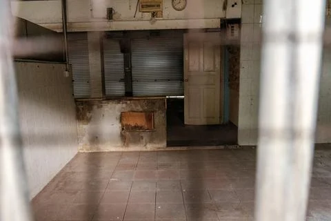 Empty Stalls in Closed Coffeeshop Stock Photos