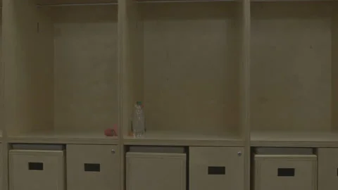 Empty Stalls in a Locker Room Stock-Footage 146547122