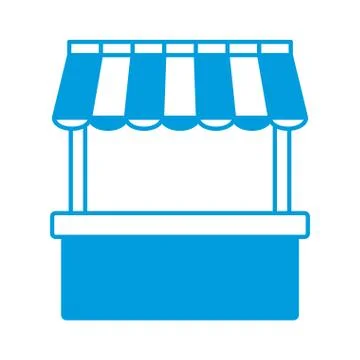 Empty stand stall template store and marketing advertisement sale Illustrazione stock