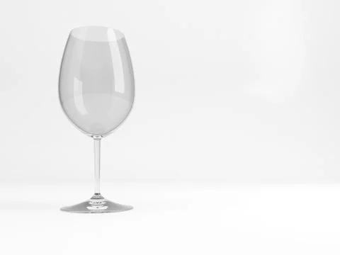 Empty standard large Bordeaux red wine glass Stock Illustration