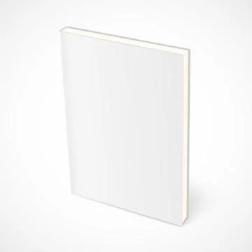 Empty standing book with white cover Stock Illustration