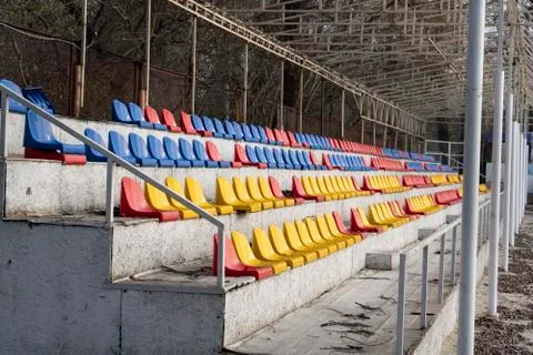 Empty stands in the stadium 写真素材