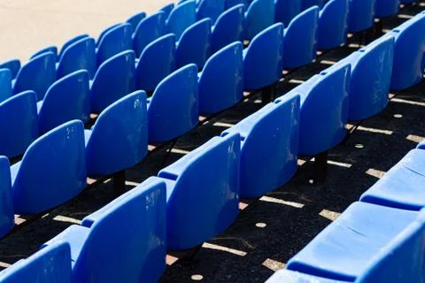 Empty stands at the stadium Stock Photos