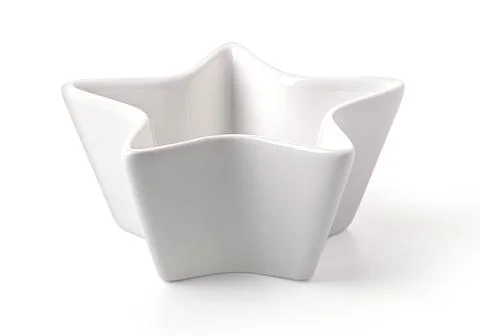 Empty star shape ceramics plate Stock Photos