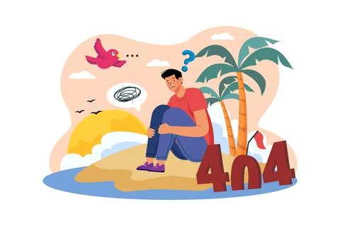 Empty States Illustration concept on white background Stock Illustration