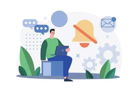 Empty States Illustration concept on white background Stock Illustration