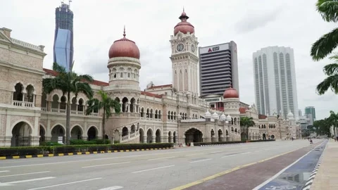 Empty Steet Kuala Lumpur Video stock 145958405