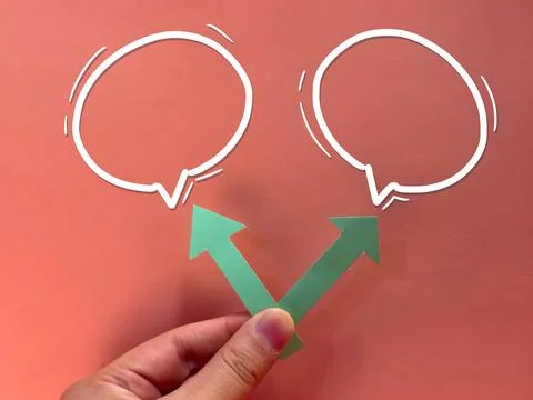 An empty sticker for notes. the hand holds a piece of paper. an empty bubble  Stock Photos