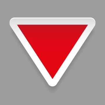 Empty sticker triangle Illustrazione stock