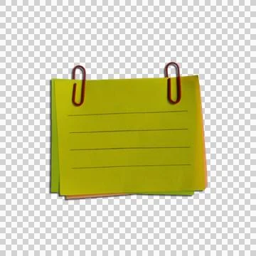 Empty Sticky Note Transparent Background Stock Photos