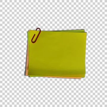 Empty Sticky Note Transparent Background Stock Photos