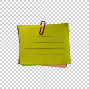 Empty Sticky Note Transparent Background Stock Photos