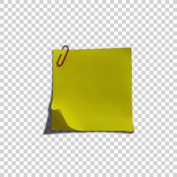 Empty Sticky Note Transparent Background Stock Photos