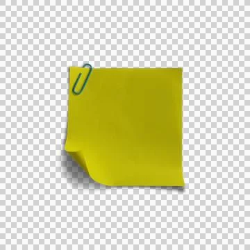 Empty Sticky Note Transparent Background Stock Photos