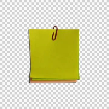 Empty Sticky Note Transparent Background Stock Photos