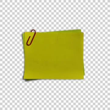 Empty Sticky Note Transparent Background Stock Photos
