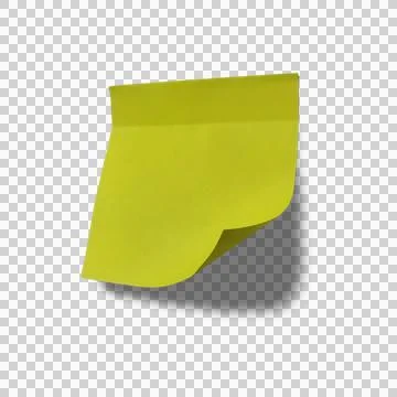Empty Sticky Note Transparent Background Stock Photos