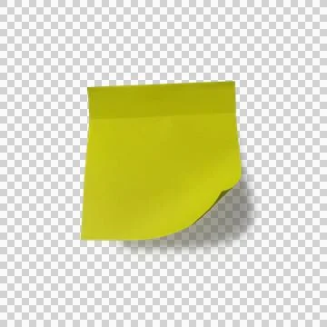 Empty Sticky Note Transparent Background Stock Photos