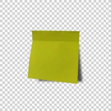 Empty Sticky Note Transparent Background Stock Photos