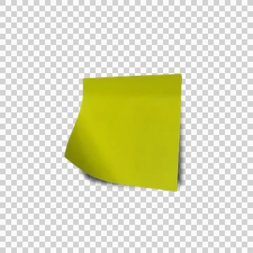 Empty Sticky Note Transparent Background Stock Photos