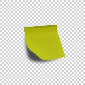 Empty Sticky Note Transparent Background Stock Photos