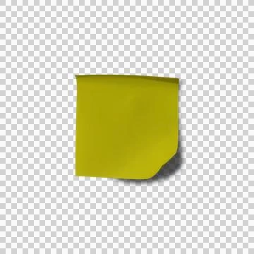Empty Sticky Note Transparent Background Stock Photos