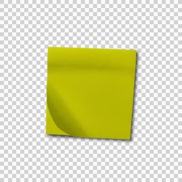Empty Sticky Note Transparent Background Stock Photos