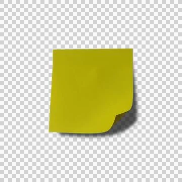 Empty Sticky Note Transparent Background Stock Photos