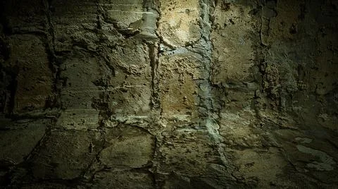 Empty stone background. curved surface with shadows and light spots. 3d rende Stockillustratie