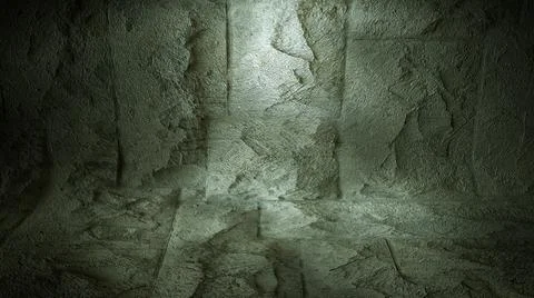 Empty stone background. curved surface with shadows and light spots. 3d rende Illustrazione stock